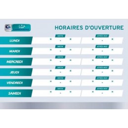 Panneau horaires